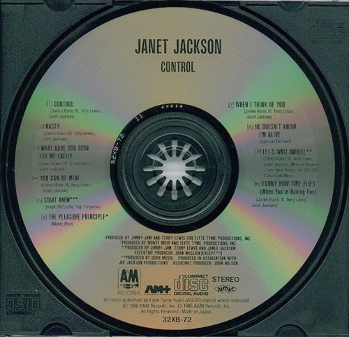 The first Japanese issue of Janet Jackson Control with a unique 