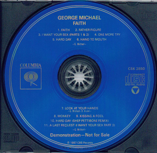 SGH SERVICES George Michael Faith SIGNED FRAMED PHOTO CD Disc 2